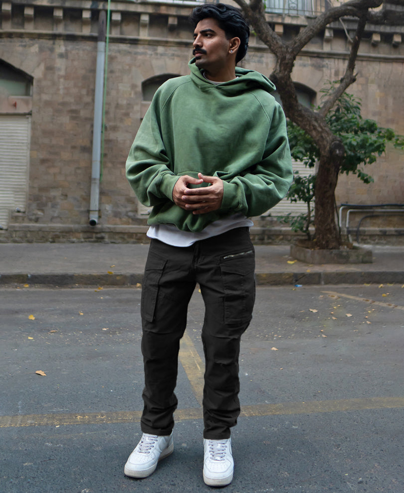 Black Regular Fit Cargo