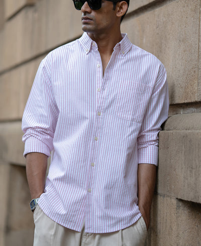 Pink Oxford Stripe Shirt
