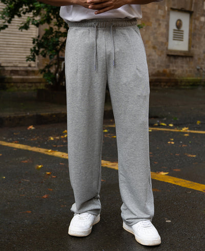 Grey Melange Baggy Trackpant