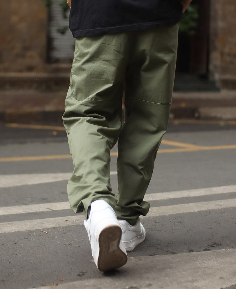 Olive Green Zipped Pocket Cargo Pant