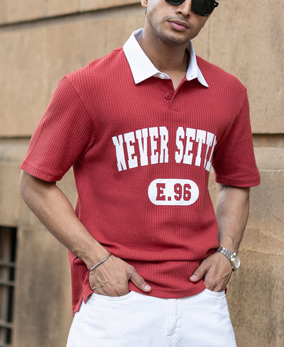 Brick Red Printed T-Shirt