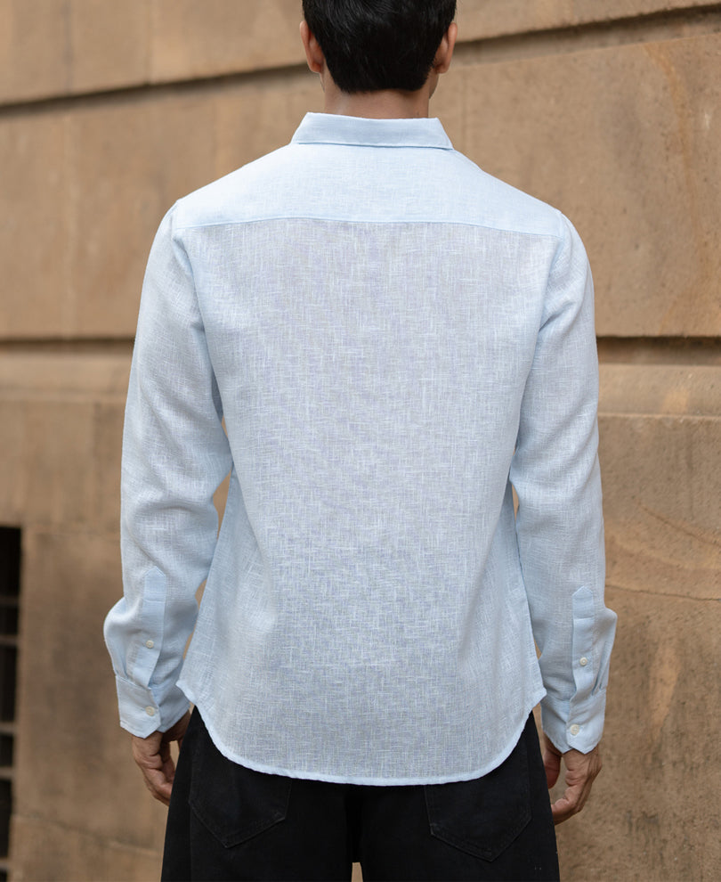 Sky Blue Linen Shirt