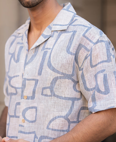 Grey Sky Abstract Print T-Shirt