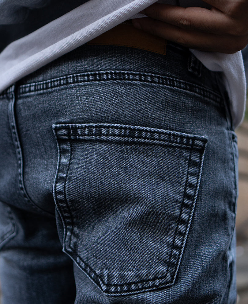 Grey Basic Regular Fit Denim Jeans