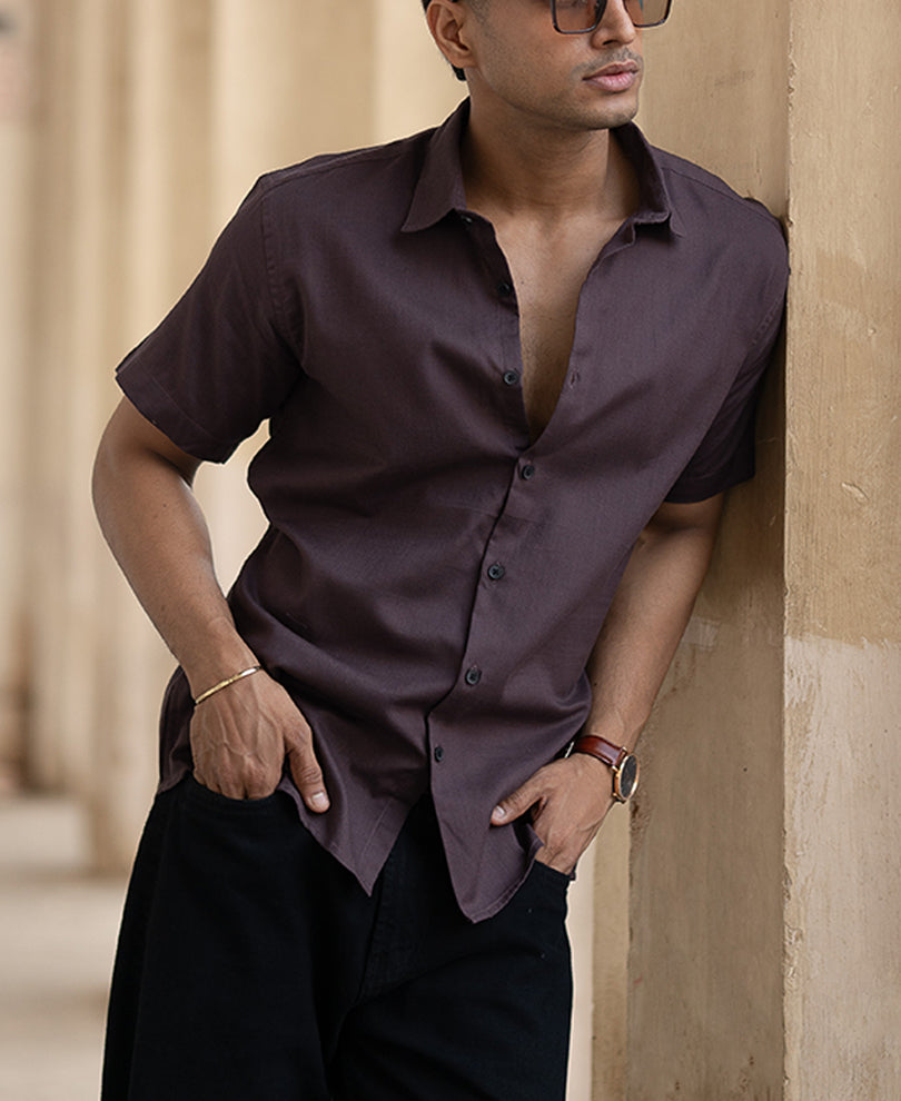 Coffee Brown Lightweight Shirt
