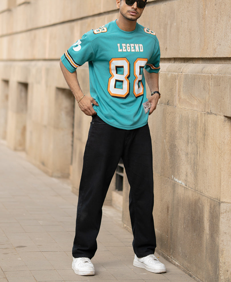 Sea Green Printed Jersey T-Shirt