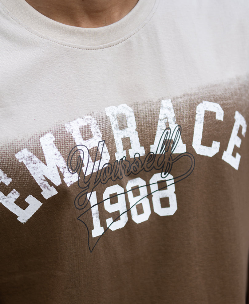 Brown Ombre Graphic Sando