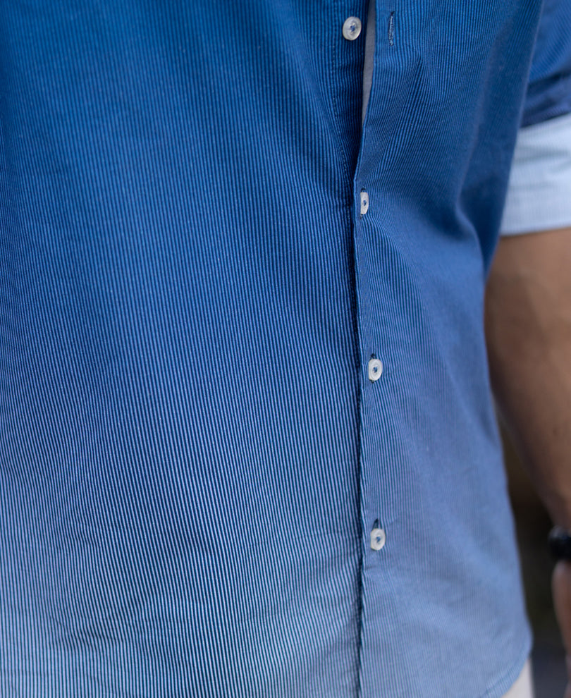 Dark Blue Ombre Stripe Shirt