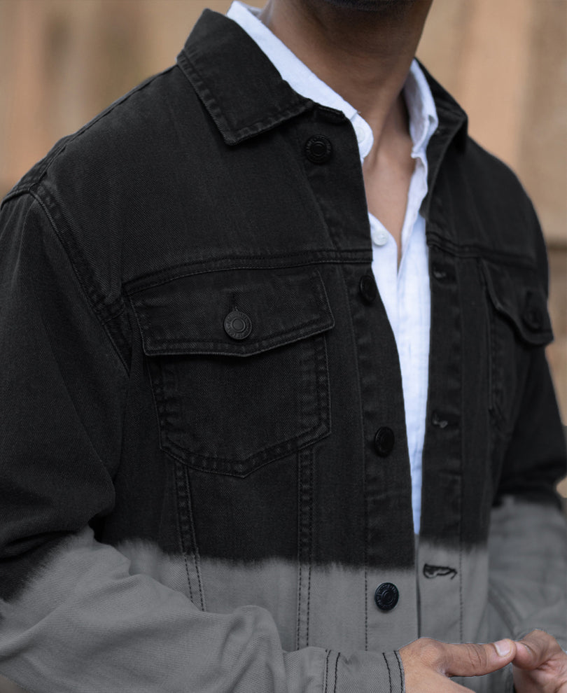 Black Ombre Denim Jacket