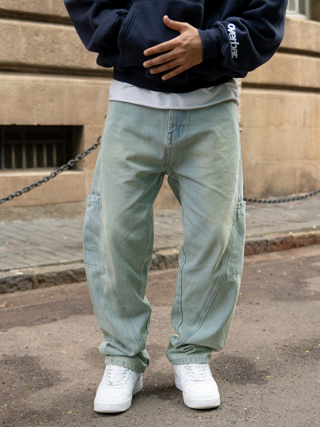 Light Blue Panneled Jeans