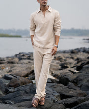 Beige Structured Cord Set