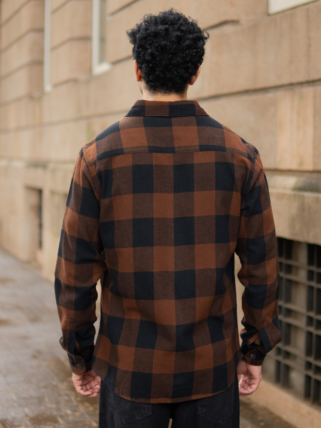 Brown And Black Checks Shirt
