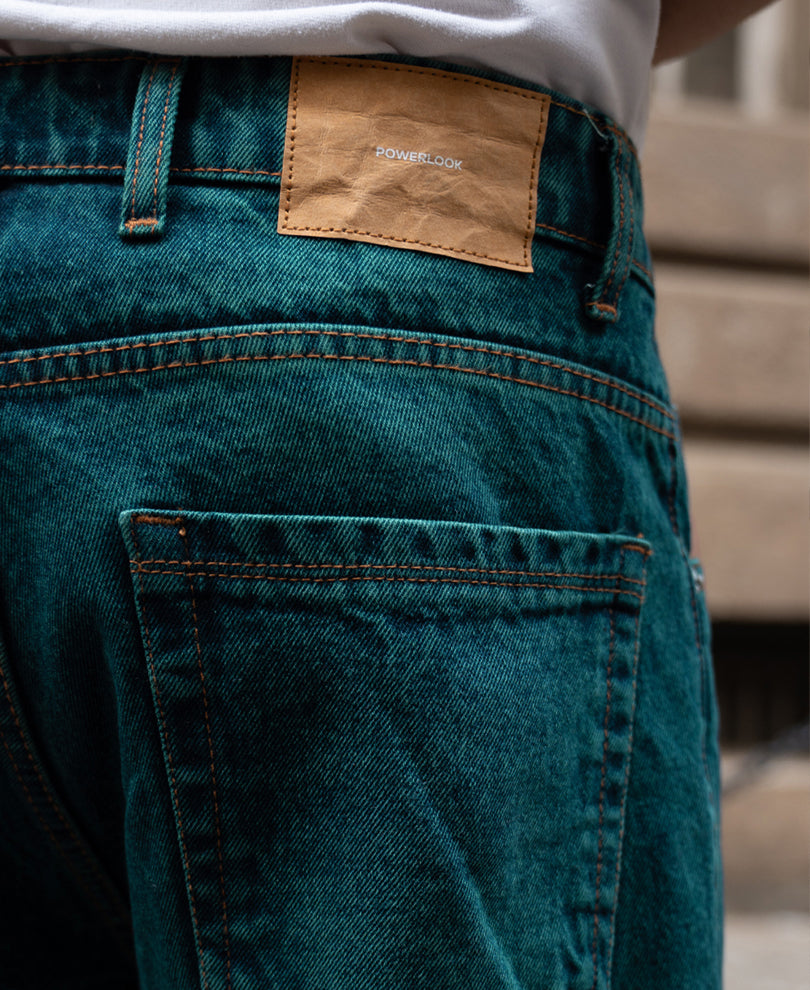 Blue Tinted Baggy Fit Jeans.