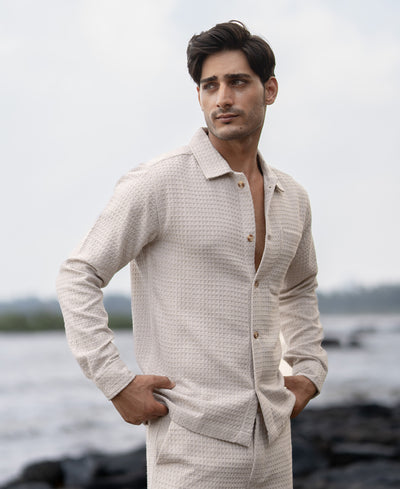 Cream Structured Co-ord Set