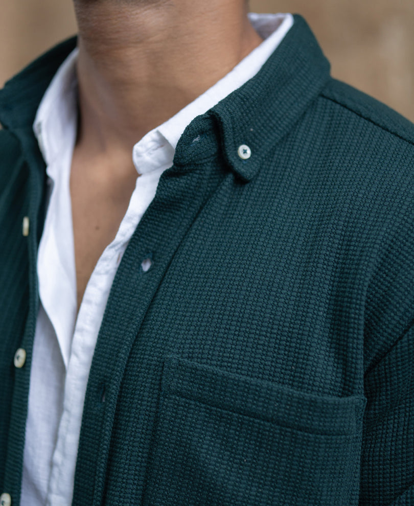 Pine Structured Knit Shirt