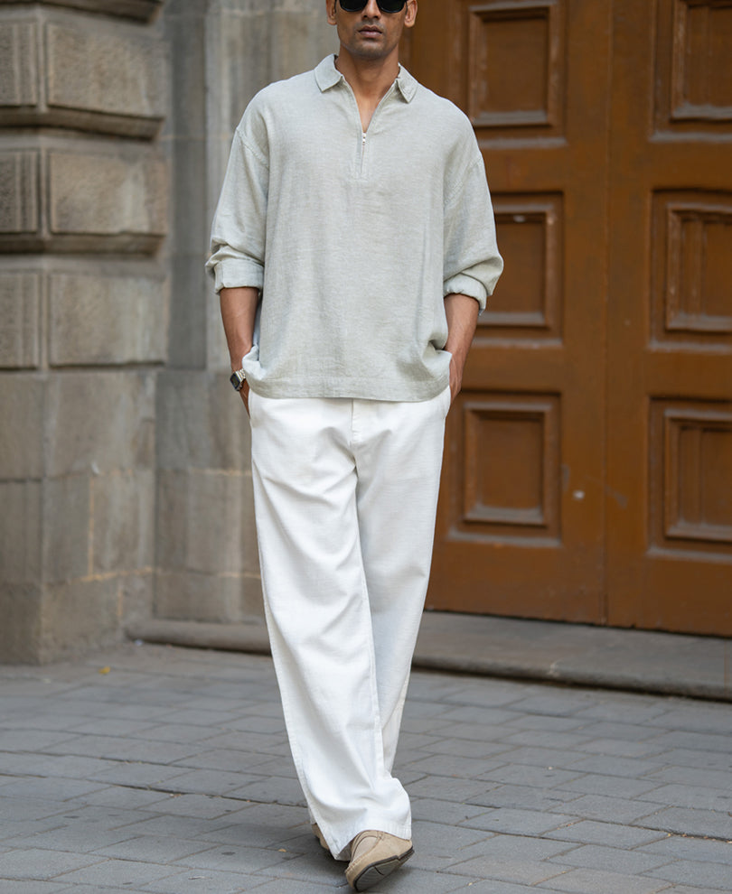 Pista Grey Lightweight Collar Shirt.