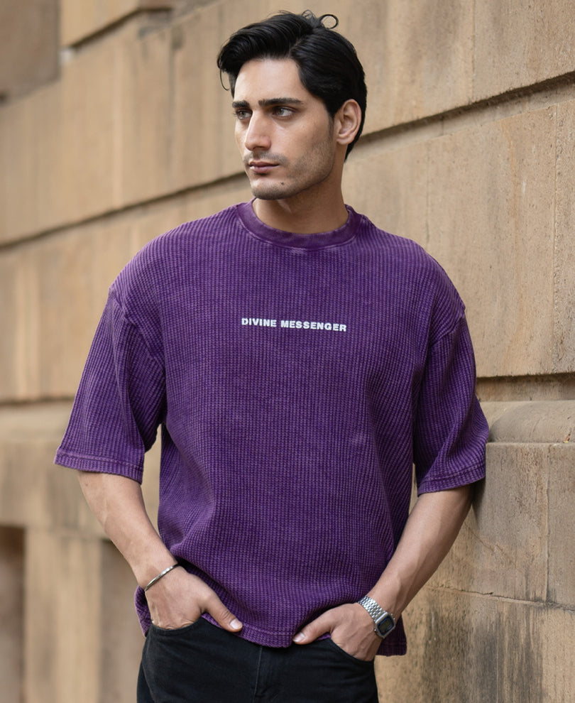 Purple Washed Graphic T-Shirt.
