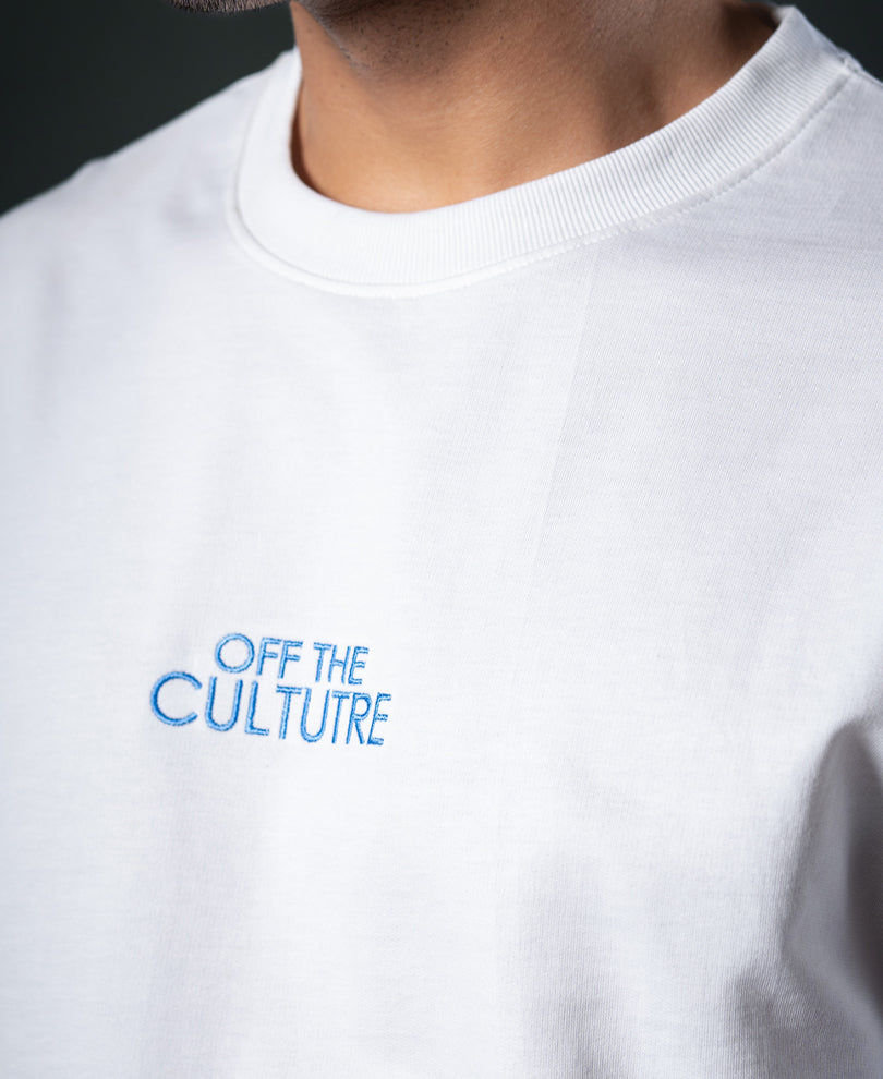 White Sprayed Oversize T-Shirt