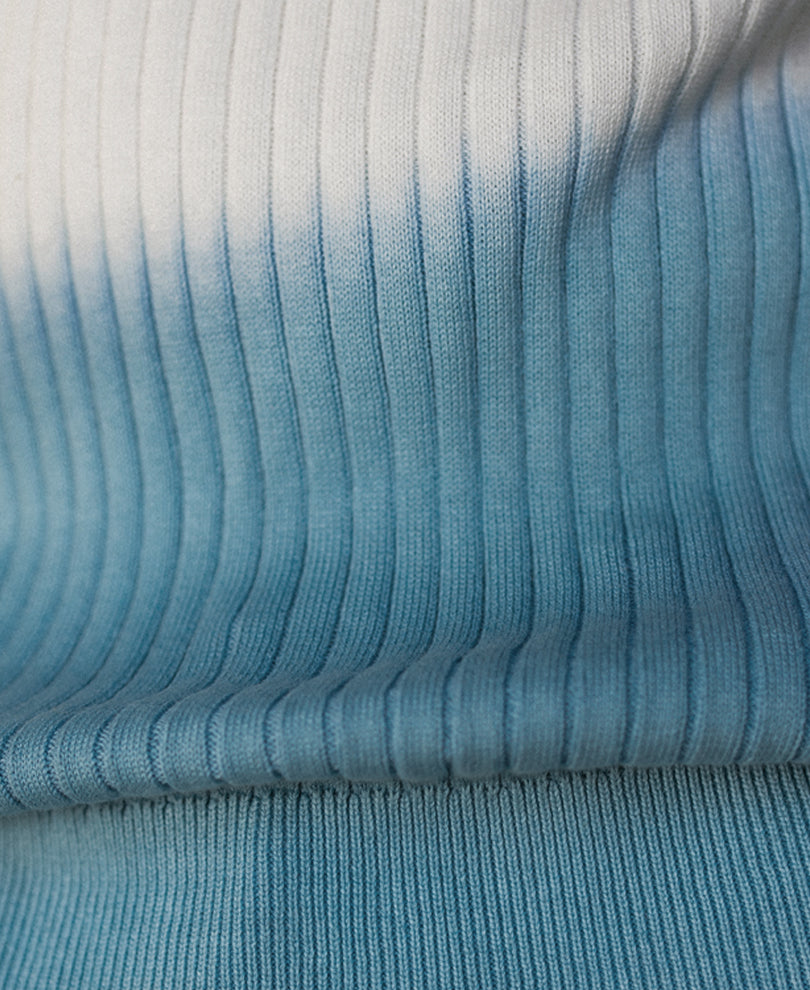 Yellow & Blue Ombre Knit T-Shirt 100% Cotton