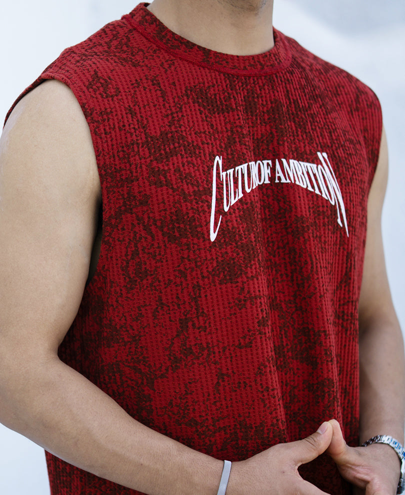 Brick Printed Drop Shoulder Sando