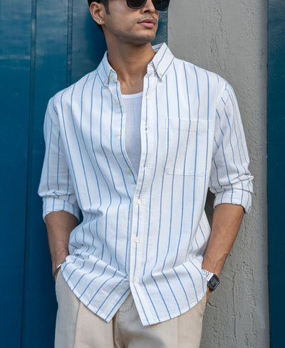 White Oxford Stripe Shirt