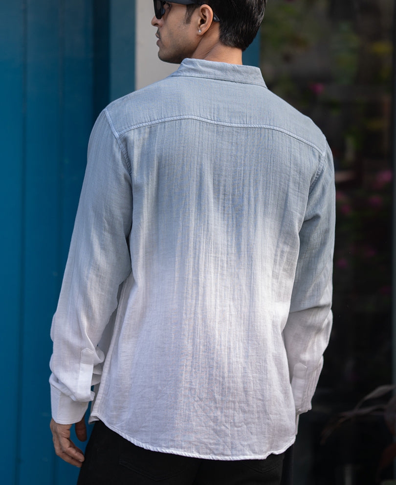 Grey Sky Double Pocket Ombre Shirt.