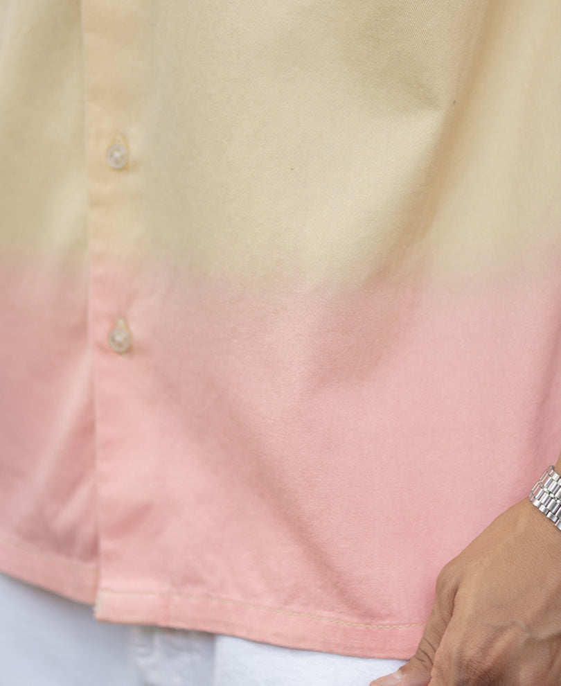 Yellow Ombre Structured Shirt