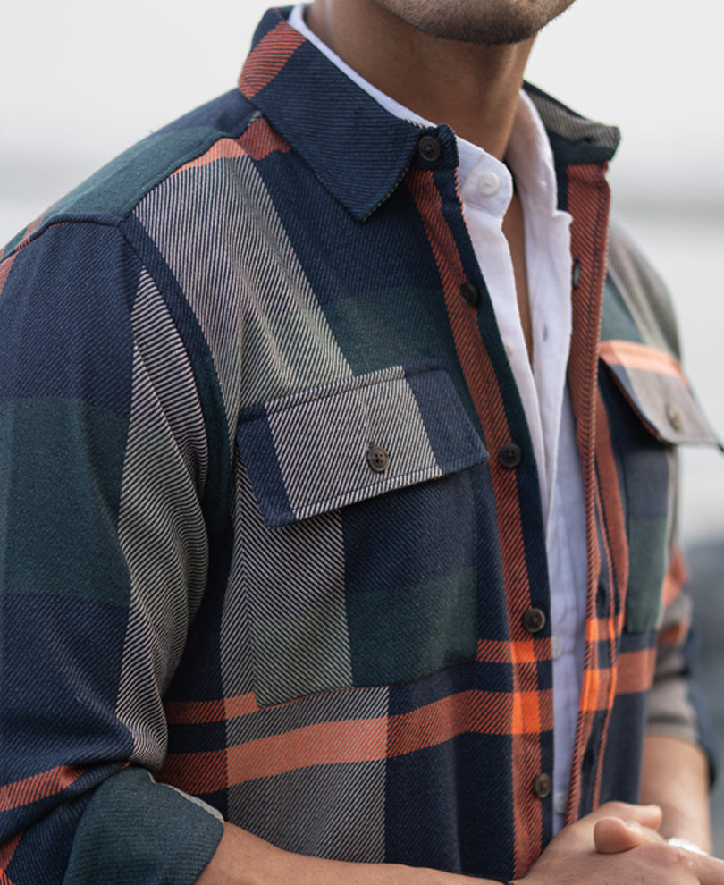 Multicolour Structure Checked Shirt