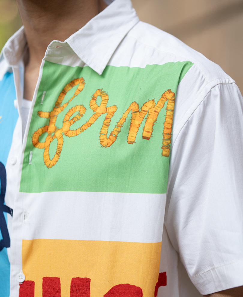 Off White Lightweight Graphic Shirt.