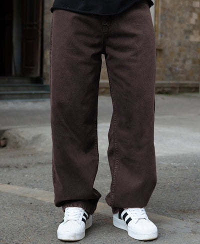 Charcoal Washed Baggy Jeans