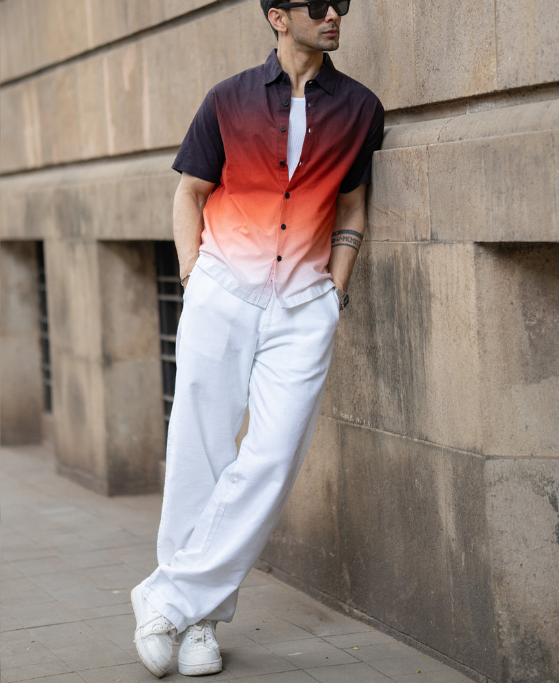 Dark Brick Ombre Shirt.