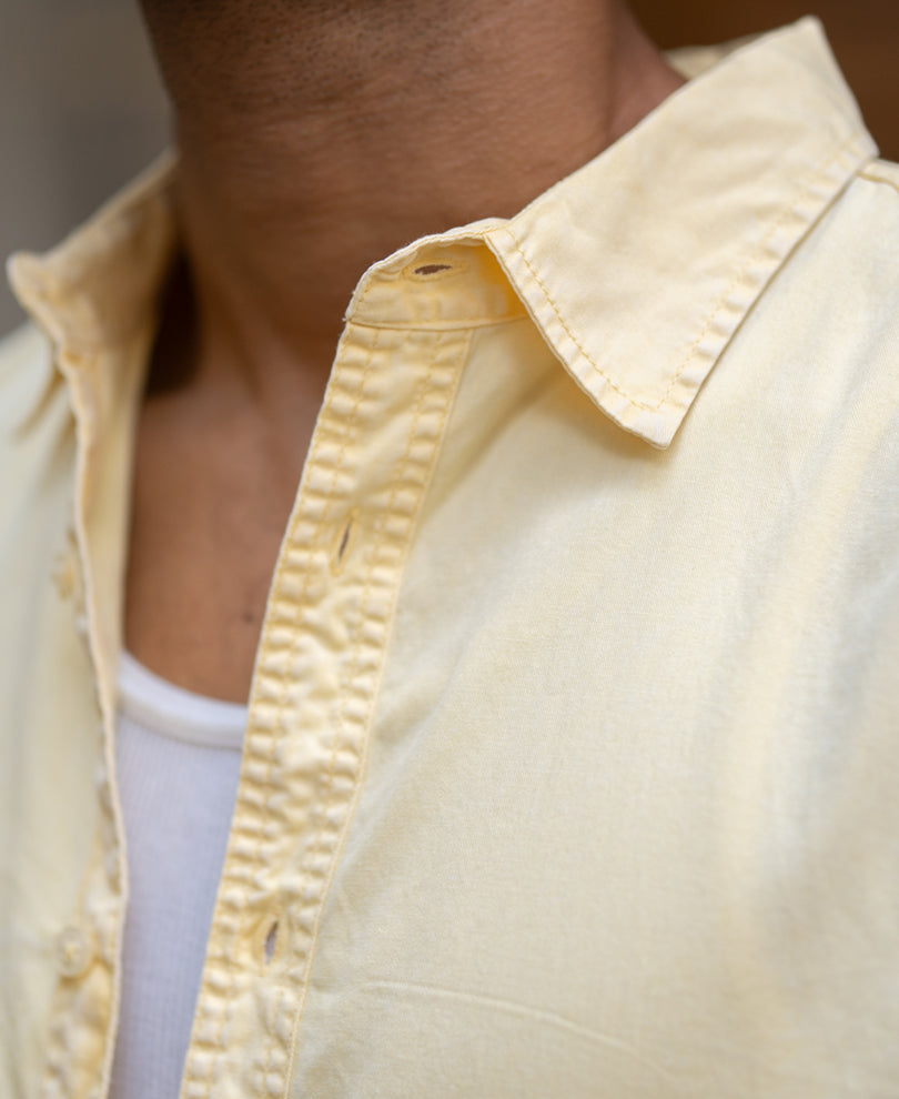Yellow Overdyed Structure Shirt.