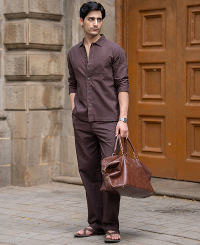 Brown Structured Lightweight Co-ord Set