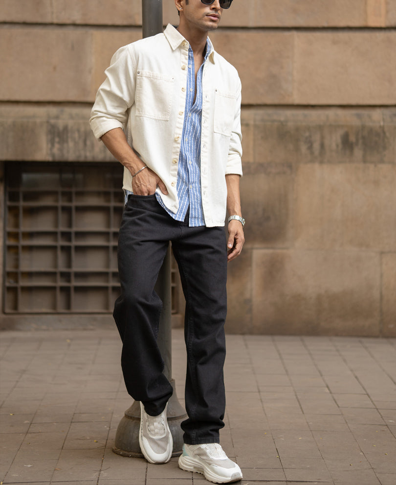 Off-White Structured Shirt With Pockets