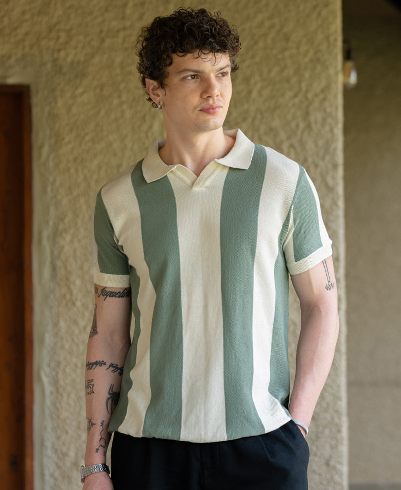Sage Striped T-Shirt
