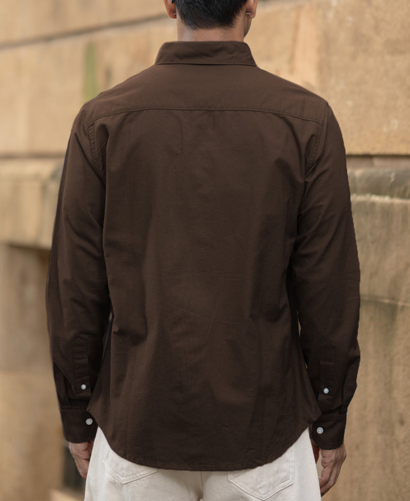 Coffee Brown Oxford Shirt