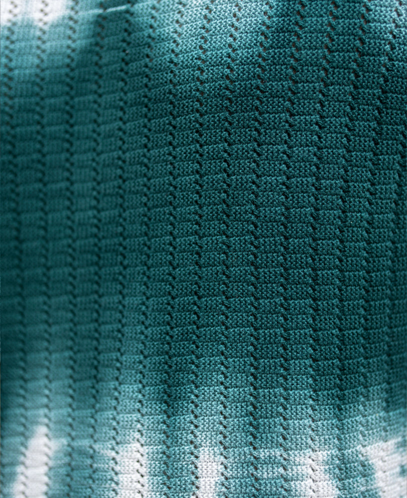 Dark Green Tie Dye Knit T-Shirt