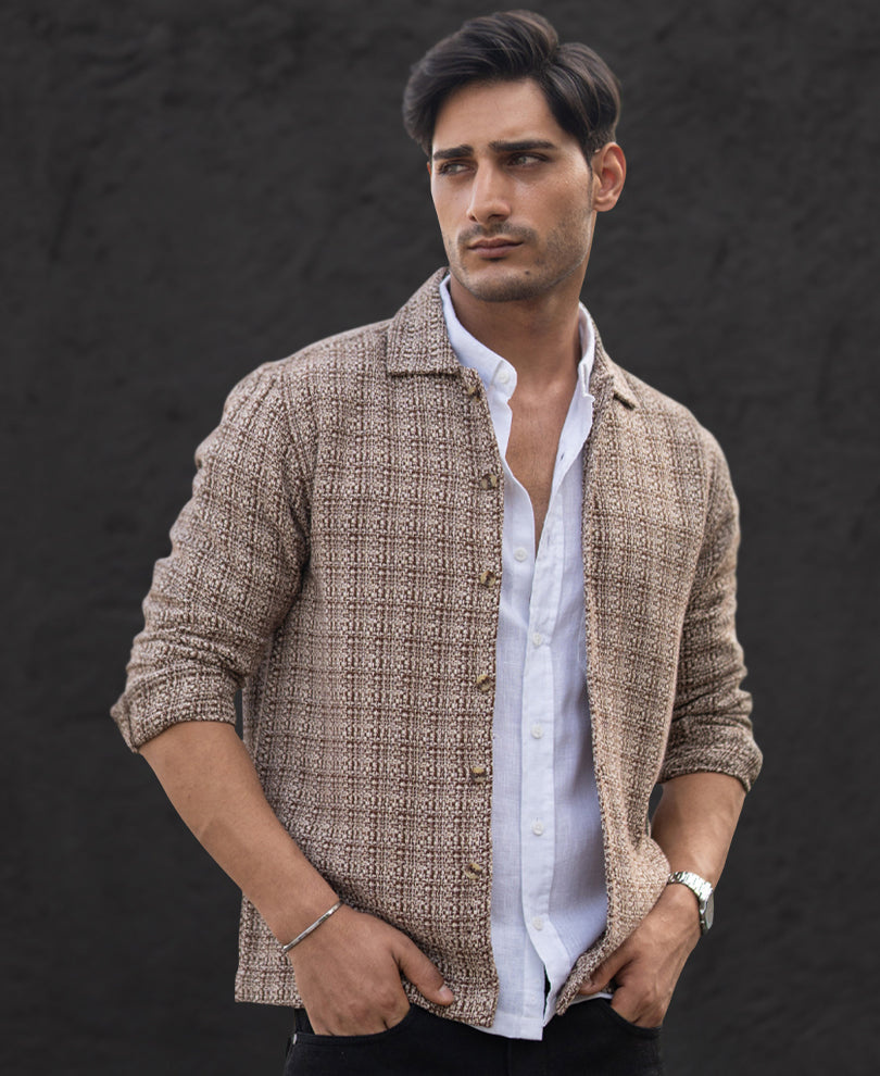 Multicolour Structured Checked Shirt