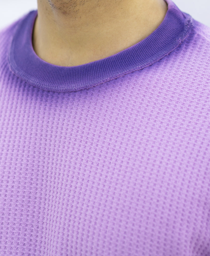 Lavender Sprayed Structure T-Shirt.