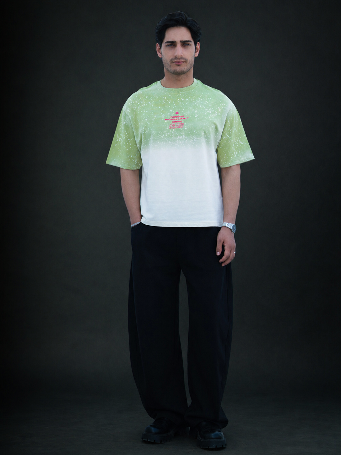 Green Ombre Graphic T-Shirt.