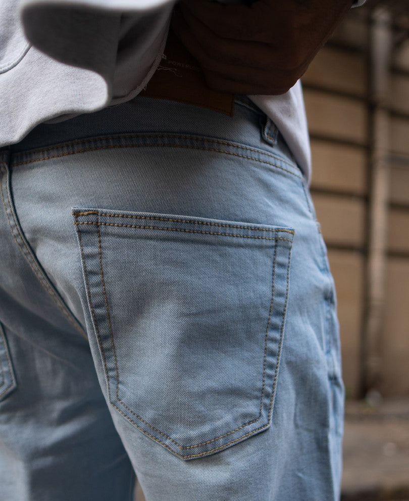 Ice Blue Regular Fit Denim Jeans