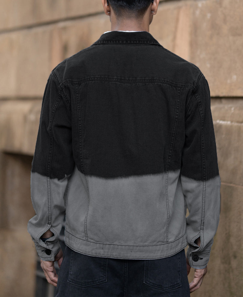 Black Ombre Denim Jacket