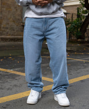 Mid Blue Washed Baggy Jeans