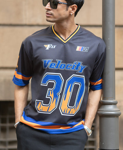 Black Graphic Racing Tshirt