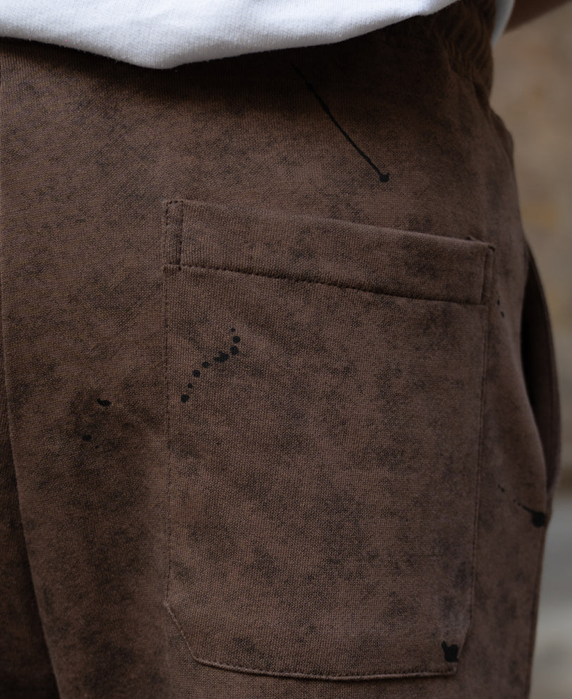 Brown Printed Baggy Fit Trackpant.