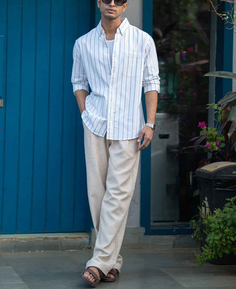 White Oxford Stripe Shirt