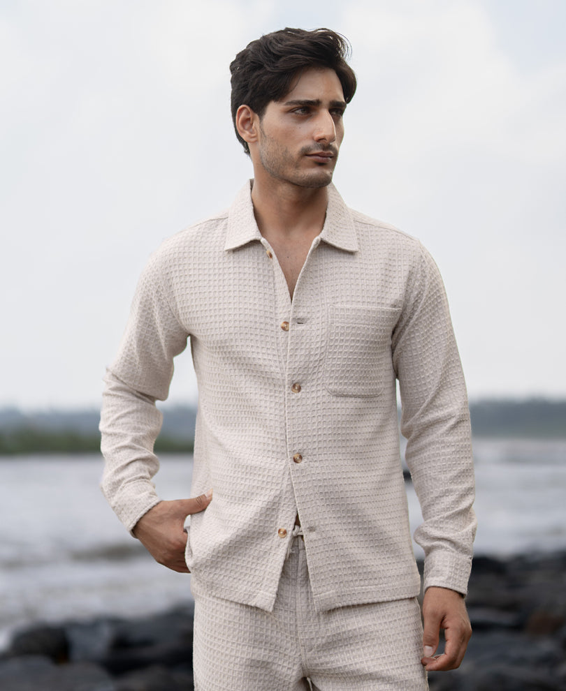 Cream Structured Co-ord Set