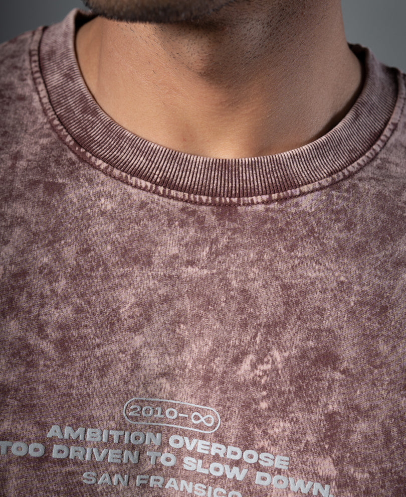 Brown Washed Graphic T-Shirt.