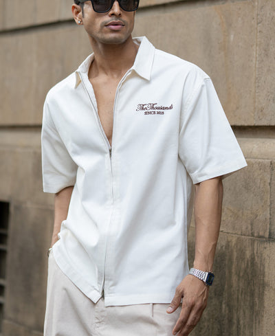 Off-White Embroidered Boxy Shirt