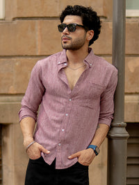 Mauve Slub Textured Shirt